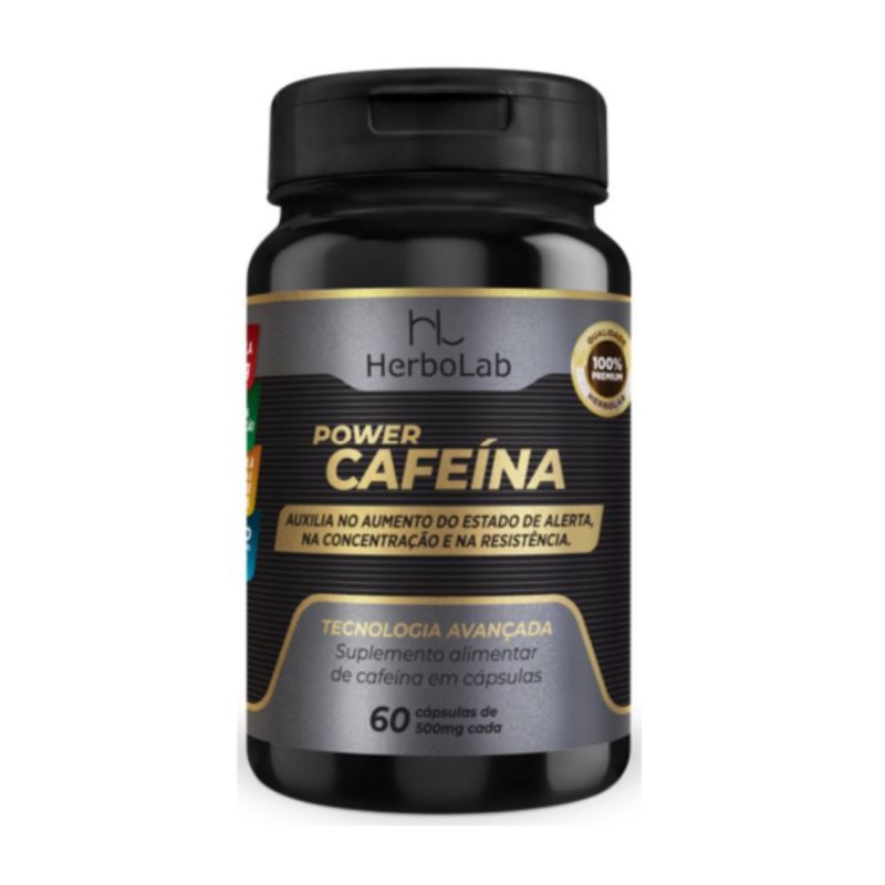 Power Cafeína 60 cápsulas 500mg HerboLab