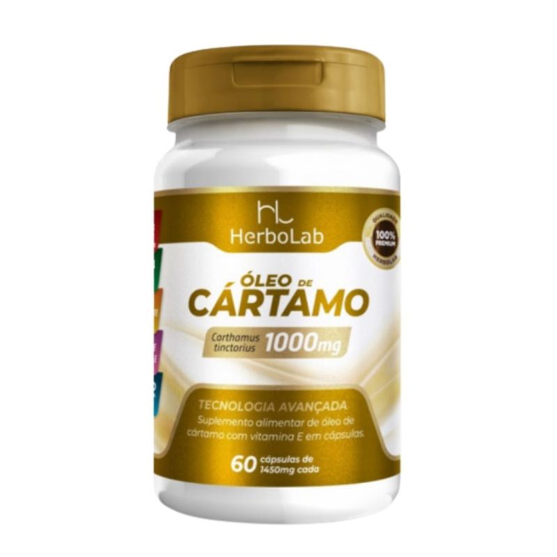 Óleo de Cártamo 60 cápsulas 1450mg HerboLab