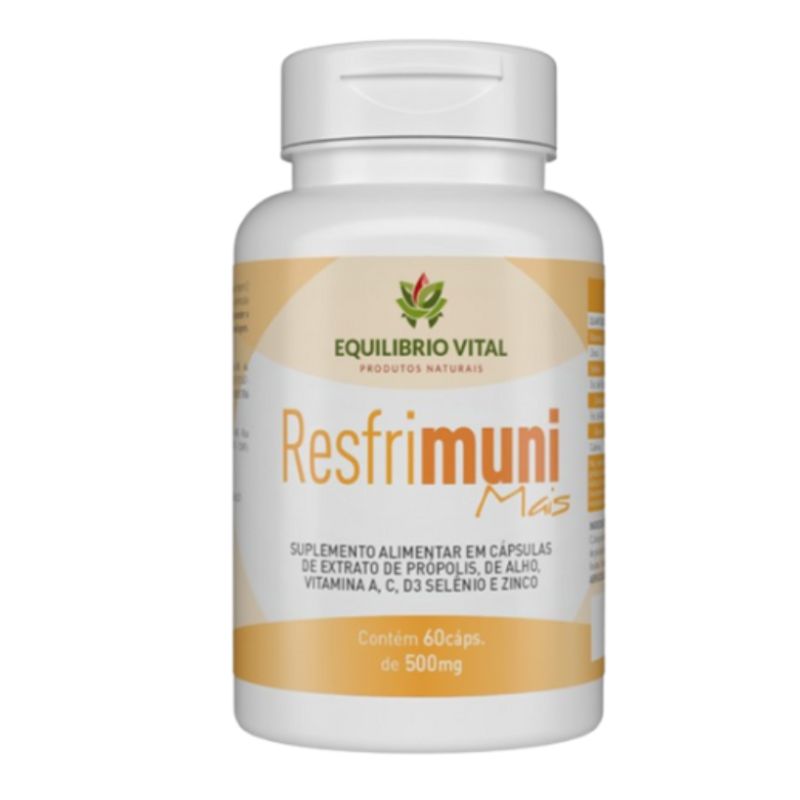 Resfrimuni Mais 60 Cápsulas 500mg Equilibrio Vital