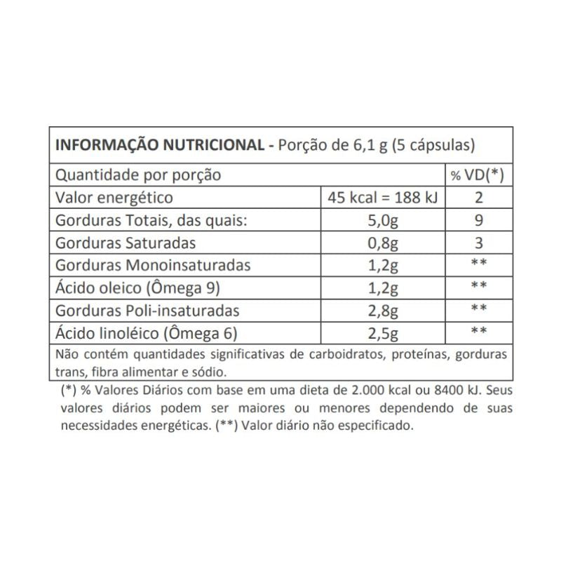 Óleo de Semente de Uva 60 cápsulas 1218mg HerboLab