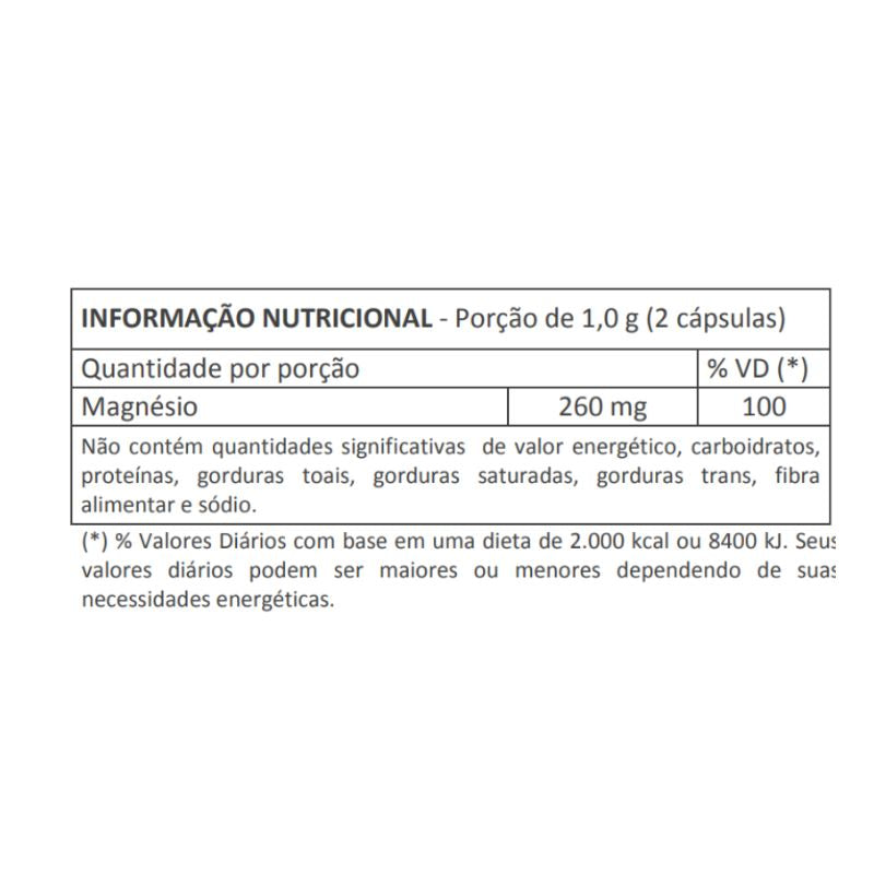 Cloreto de Magnésio PA 60 cápsulas 500mg HerboLab