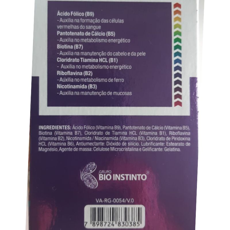 Complexo B 60 Cápsulas 500mg Biocêuticash