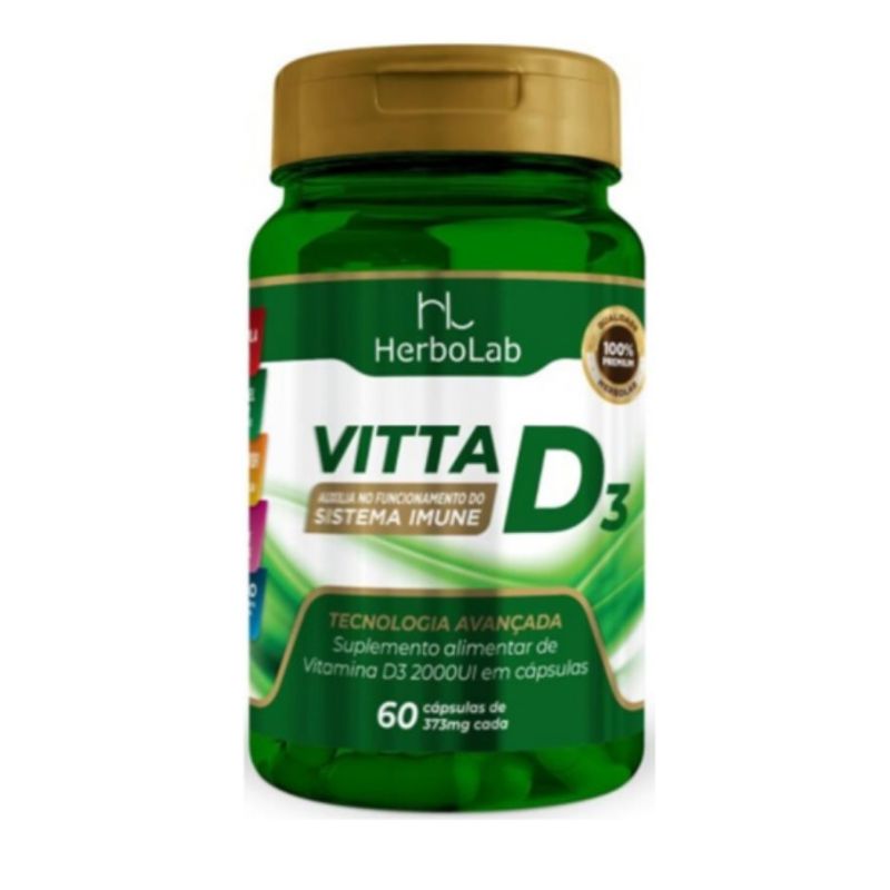 Vitta D3 (colecalciferol 2000 UI) 60 cápsulas 373mg HerboLab