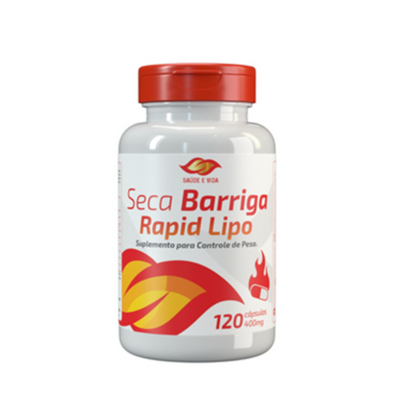 Seca Barriga 120 Cápsulas Rapid Lipo 400mg Saúde e Vida