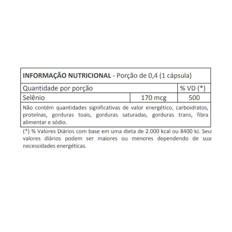 Selênio Antioxidante 60 cápsulas 400mg HerboLab